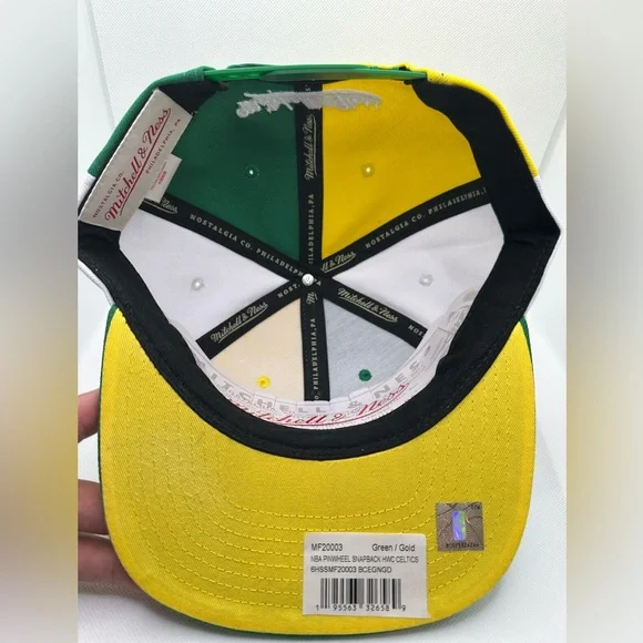 Boston Celtics Mitchell & Ness Pinwheel Limited Snapback Adult Hat - Picture 6 of 9